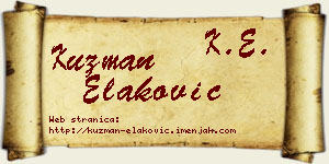 Kuzman Elaković vizit kartica